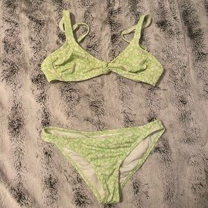 Green and White Bikini. From target!